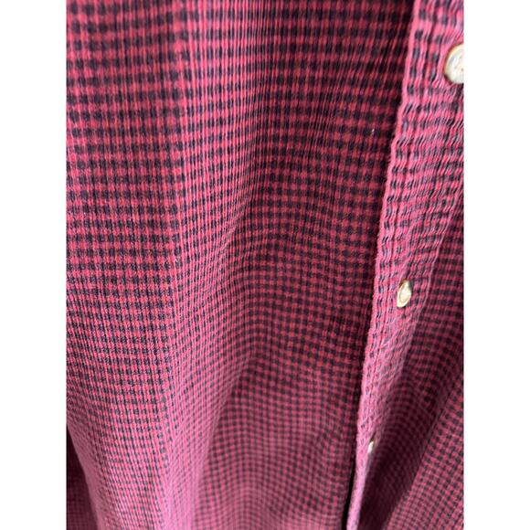Eddie Bauer Mens L Cotton Corduroy Checked Shirt Button Up Casual Fall/Winter - Picture 5 of 6